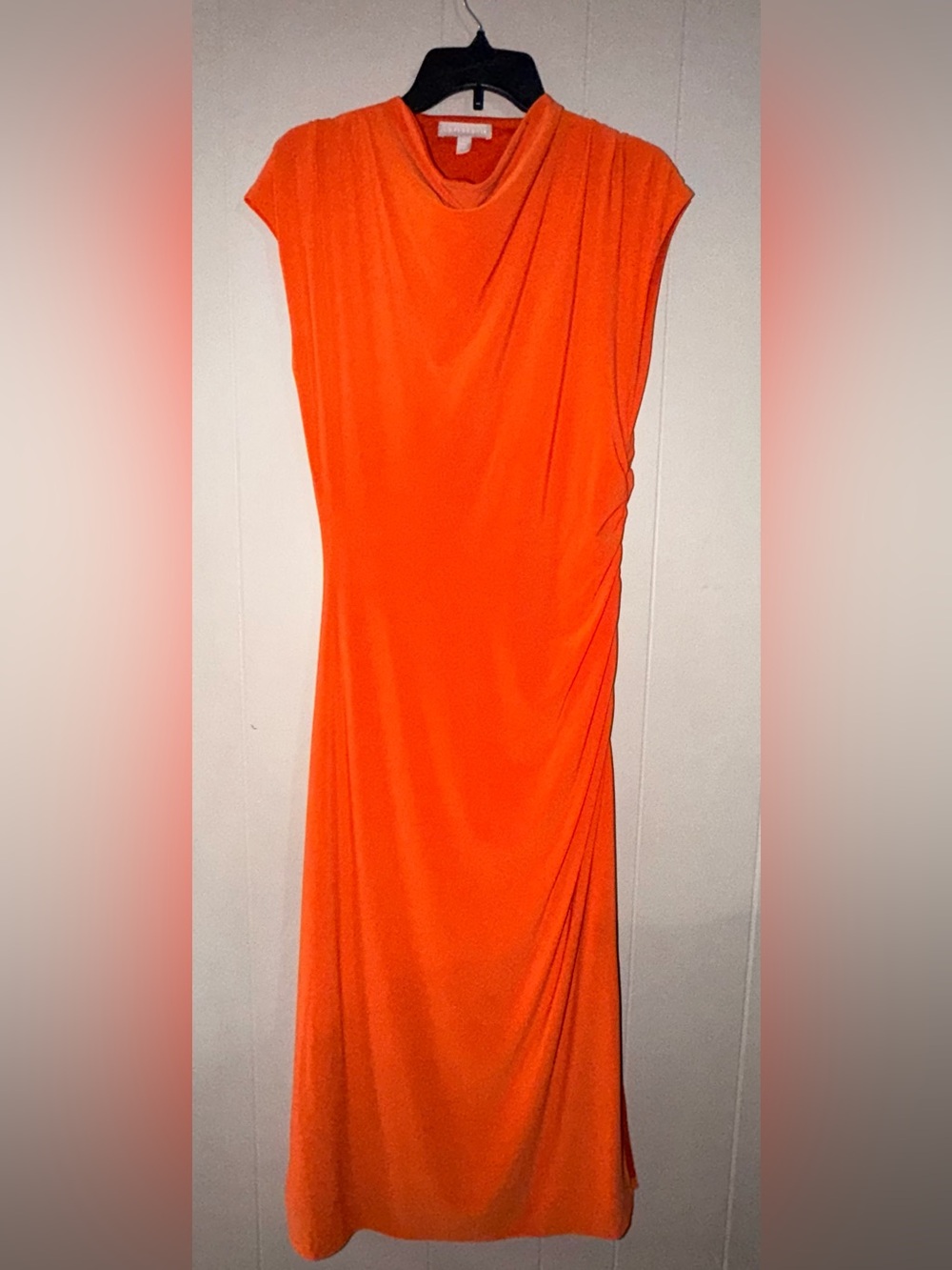 Chelsea28 Vibrant Orange Draped Maxi Dress